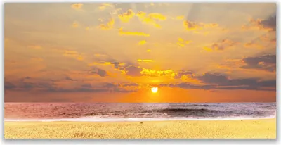 Produktbild von Acrylglasbilder 120x60 Wandbild Druck Meer Strand Sonne Landschaft