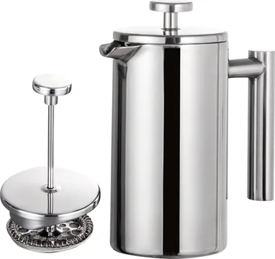 Produktbild von 1000ml French Press Kaffeemaschine Edelstahl doppelwandig isolierte Kaffeemaschine Topf