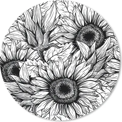 Produktbild von MuchoWow® Mauspad Mousepad Blumen - Sonnenblume - Muster 40x40 cm - Mousepads - Maus Mat - Pad - Mausunterlage - Schreibtisch Accessoires