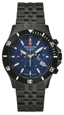 Produktbild von Swiss Alpine Military Herren Uhr Chronograph Analog Quarz 7022.9175SAM Edelstahl