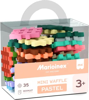 Obrázok produktu pre Marioinex Mini Waffle Pastel 35 elementów - klocki konstrukcyjne