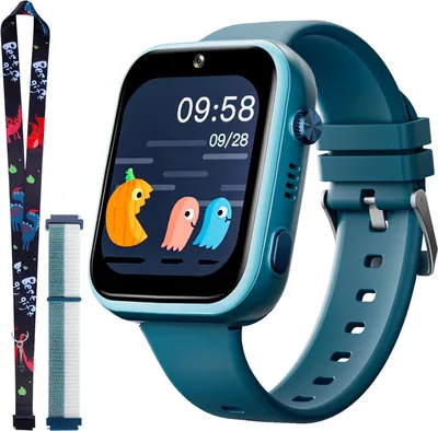 Produktbild von Okyuk T45 Kids '4G Smartwatch, GPS -Tracker, Videoanruf, Nachrichten, Schulmodus, SOS, Kamera, Schrittzähler