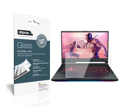 Produktbild von 1x Schutzfolie für Asus ROG Strix Scar III G531GU - Anti-Shock 9H Folie dipos Glass Kunststoffglas