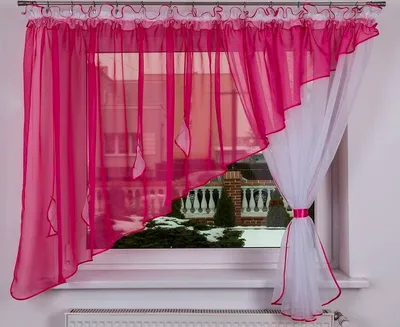 Produktbild von Fertige Gardine Lima 370x150 Dunkelpink Rechts