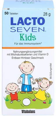 Produktbild von Lacto Seven Kids Kautabletten für das Immunsystem, 50 St. Tabletten