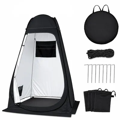 Produktbild von Pop Up Duschzelt 190x120x120cm, UV50+, wasserdicht, Sichtschutz, Fenster – Camping Pop-up Duschzelt, Toilettenzelt & Umkleidekabine