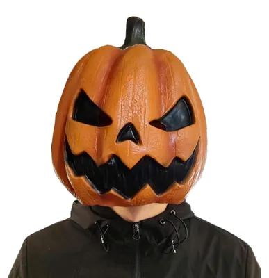 Latex-Pumpkin-Maske, gruselig, für Halloween-Kostüm