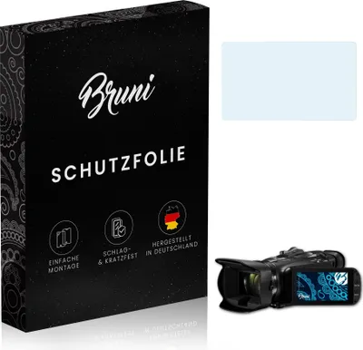 Produktbild von Bruni Basics-Clear 2x Schutzfolie kompatibel mit Canon Legria HF G70 Folie