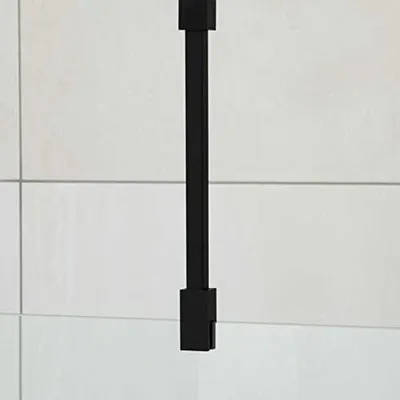 Produktbild von Stabilisierungsstange für Duschen, Haltestange für Glasdecken, Duschwand-Stabilisator (schwarz, eckig)