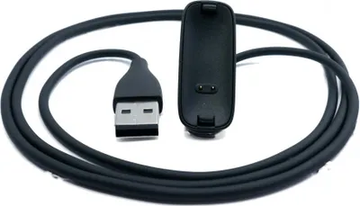 Produktbild von SYSTEM-S USB 2.0 Kabel in Schwarz Ladestation Ladekabel für Fitbit inspire2 Smartwatch