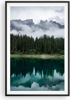 Produktbild von Gerahmtes Poster - Schwarzer Rahmen - Landschaft Berge Wolken - 61x91,5 cm - Wand Bild - Wanddeko - Wandbilder - Kunstposter - Wandposter - Bilderrahmen - Bilder - Kunstdruck - P2BPA61x91-4671