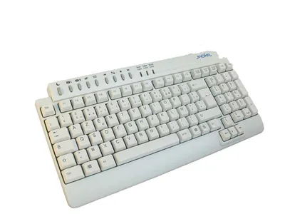 Produktbild von sempre hochwertige kompakte Tastatur KB-9973 französisches Layout 9 hot keys PS/2 white