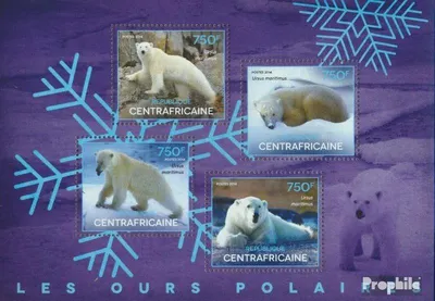 Produktbild von Briefmarken Zentralafrikanische Republik 2014 Mi 5030-5033 Kleinbogen (kompl. Ausgabe) postfrisch Eisbären