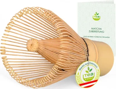 Obrázok produktu pre Originálna metlička na čaj matcha so 100 štetinami, ručne vyrobená z bambusu na tradičnú prípravu čaju matcha