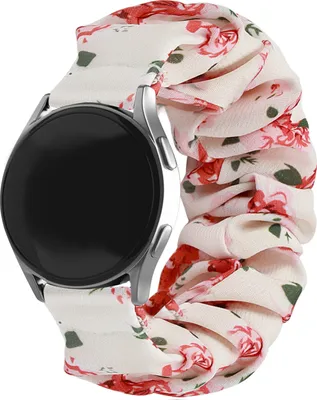 Produktbild von Strap-it Samsung Galaxy Watch 4 Classic 46mm Scrunchie Armband (Blumen)