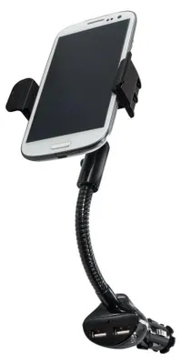 Obrázek produktu pro Logilink Autonabíječka s držákem - Napájecí zdroj - do auta - 15,5 Watt - 3,1 A - 2 výstupní porty (USB) (PA0121)