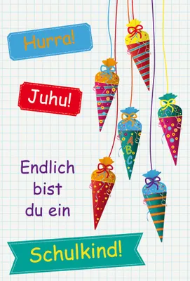 Produktbild von Schulanfang – plastikfreie Verpackung - Glückwunschkarte im
