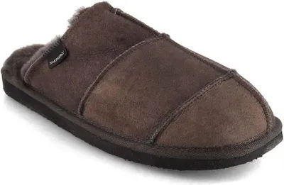 Image de SHEPHERD, chaussons d'intérieur en peau de mouton pour hommes, modèle Allan, couleur asphalt, taille 47