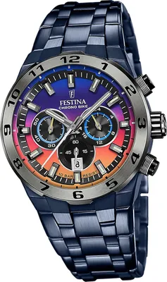 Produktbild von Festina Herrenuhr Chrono Bike Armbanduhr Edelstahl blau D2UF20709/1