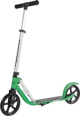 Immagine prodotto di Hudora City Scooter Ruota grande Pure 205 argento/verde, 8", alluminio, 205mm