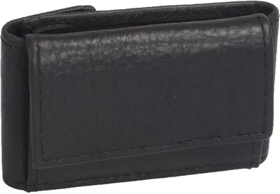 Produktbild von schwarze Minibörse 8x5cm Leder, Kleingeldbörse