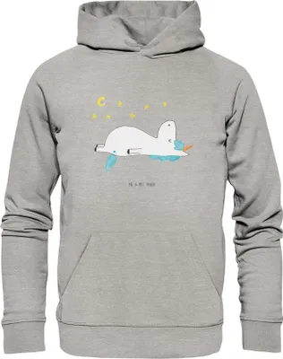 Produktbild von Mr. & Mrs. Panda Sweathoodie Einhorn Sternenhimmel Größe L - Heather Grey - Geschenk, Hoodie, Sweatshirt, Unicorn, Pulli, Sterne, Verrückt, Pullover, Einhörner