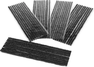 Produktbild von 50 Stück schwarze Tubeless-Reifen-Reifenpunktions-Reparatur-Dichtungs-Gummistreifen für Auto und Motorrad, 200 x 3,5 mm