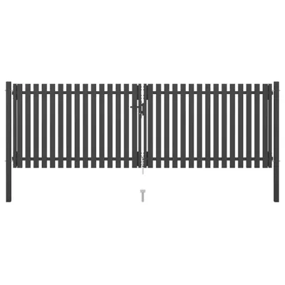 Obrázok produktu pre Maison Exclusive – oceľová záhradná brána 400 x 100 cm, antracitová