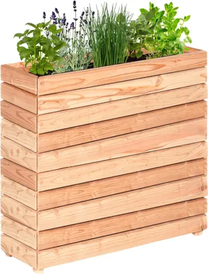Produktbild von Balkon-Hochbeet Lärche MODULO - 90x30x75 cm Naturbelassen Witterungsbeständig