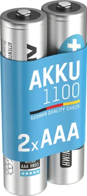 Produktbild von Ansmann NiMH-Akku Typ 1100 Micro 1050mAh 2er Blister