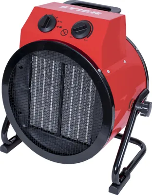 Produktbild von STIER Keramik-Heizlüfter 5,0 kW, stufeloses Thermostat, Elektroheizer, Heizgerät. Heizstrahler für Werkstatt, Camping, Lagerhallen, Garage, 400 V, 50-60 H, 5000 Watt Leistung