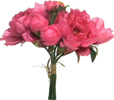 Produktbild von artplants.de Künstlicher Blumenstrauß Pfingstrose LINYUAN, pink, 35 cm - Kunstblumen Strauß