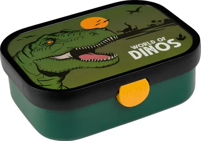 Produktbild von Mepal - Brotdose Campus - Bento Box Kinder - Brotdose mit Fächern & Gabel - Meal Prep Box mit Clip-Verschluss - BPA-frei & Spülmaschinenfest - 750 ml - Dino
