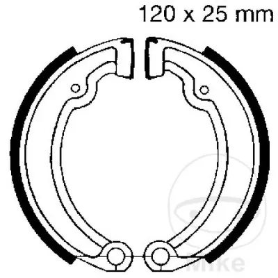Immagine prodotto di Set: ganasce freno EBC, Ø 124 mm - per Simson
