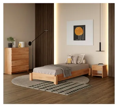 Produktbild von Massivholzbett Stella (stapelbar) aus Buche 90x200 cm