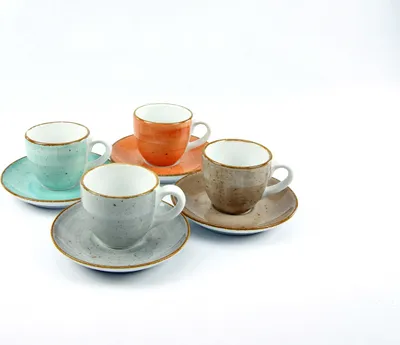 Produktbild von CreaTable, 17724, Vintage Nature Bunt, Espresso Set 8-tlg, Porzellan