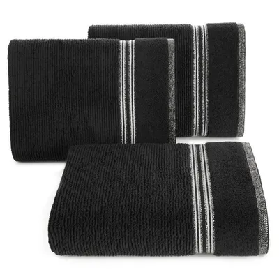 Produktbild von Eurofirany 381214, Schwarz, Einfarbig, Baumwolle, Polyester, 30 x 50 cm, 80 g
