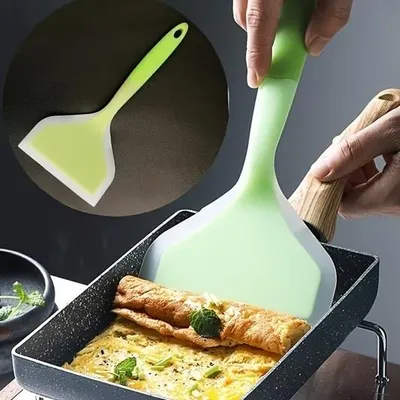Produktbild von GKA XL Silikon Pfannenwender für Pfannkuchen Omelett Fleisch extra breit Spatel