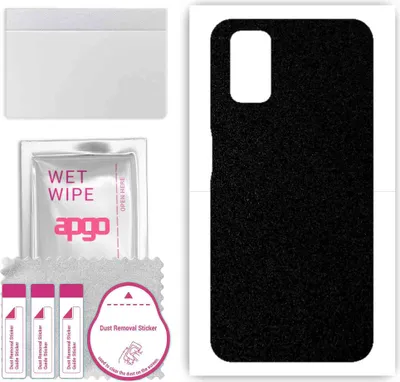 Produktbild von apgo Rückseite Schutzfolie, Skin, kompatibel mit Oppo A52, Hinten Displayschutzfolie aus Vinylfolie, kratzfest, einfache Montage - Mattschwarz