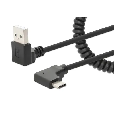 Produktbild von Manhattan 356220, 1 m, USB A, USB C, Schwarz
