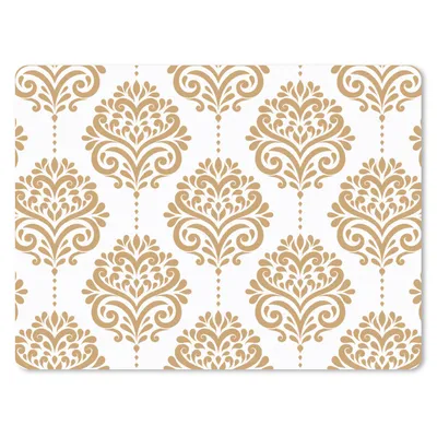 Produktbild von MuchoWow® Mauspad Mousepad Vintage - Blumen - Gold - Design 40x30 cm - Mousepads - Maus Mat - Pad - Mausunterlage - Anti Rutsch