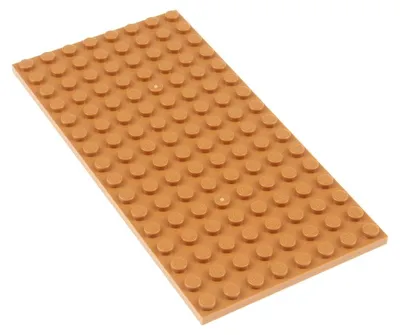 Produktbild von 1x Lego Bau Platte 8x16 medium nougat beidseitig bebaubar 6272111 92438