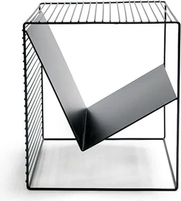 Productafbeelding van Famanu bijzettafel van zwart metaal - 40 x 35 x 45 cm