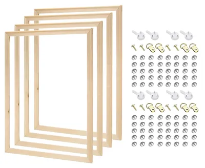 Imagen del producto de Solidchoice - Juego de 4 marcos de lienzo para pinturas al óleo y pósteres