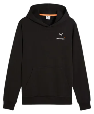 Produktbild von McLaren F1 Kapuzenpullover Essentials Puma 2026, Offizieller Fanartikel, Schwarzer Hoodie mit Kängurutasche, Hochwertiger Baumwoll-Polyester-Mix