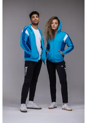 Produktbild von Erima Celebrate 125 Trainingsjacke mit Kapuze Curacao/New Royal - 42