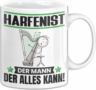 Produktbild von Harfenist Tasse Geschenk für Harfenist Der Mann Der Alles Kann Geschenkidee zum Geburtstag (Weiß)