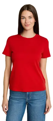 Produktbild von Tom Tailor Damen 1050424 T-Shirt, 40529-Soft Scarlet Red, XXS