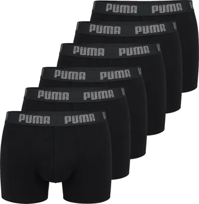 Zdjęcie produktu dla Puma Bokserki Męskie 6 Sztuk Zestaw Majtki Bawełna Black Logo Rozmiar L