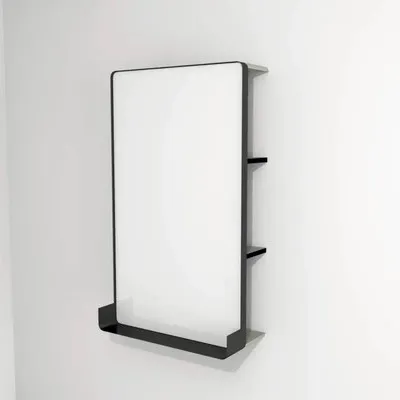 Obrázek produktu pro LED zrcadlo do koupelny s osvětlením Devo Sonus 2.0 s poličkou 55,5 x 94 cm IP 44 šedá/černá SO2-LU55x94x27-F91